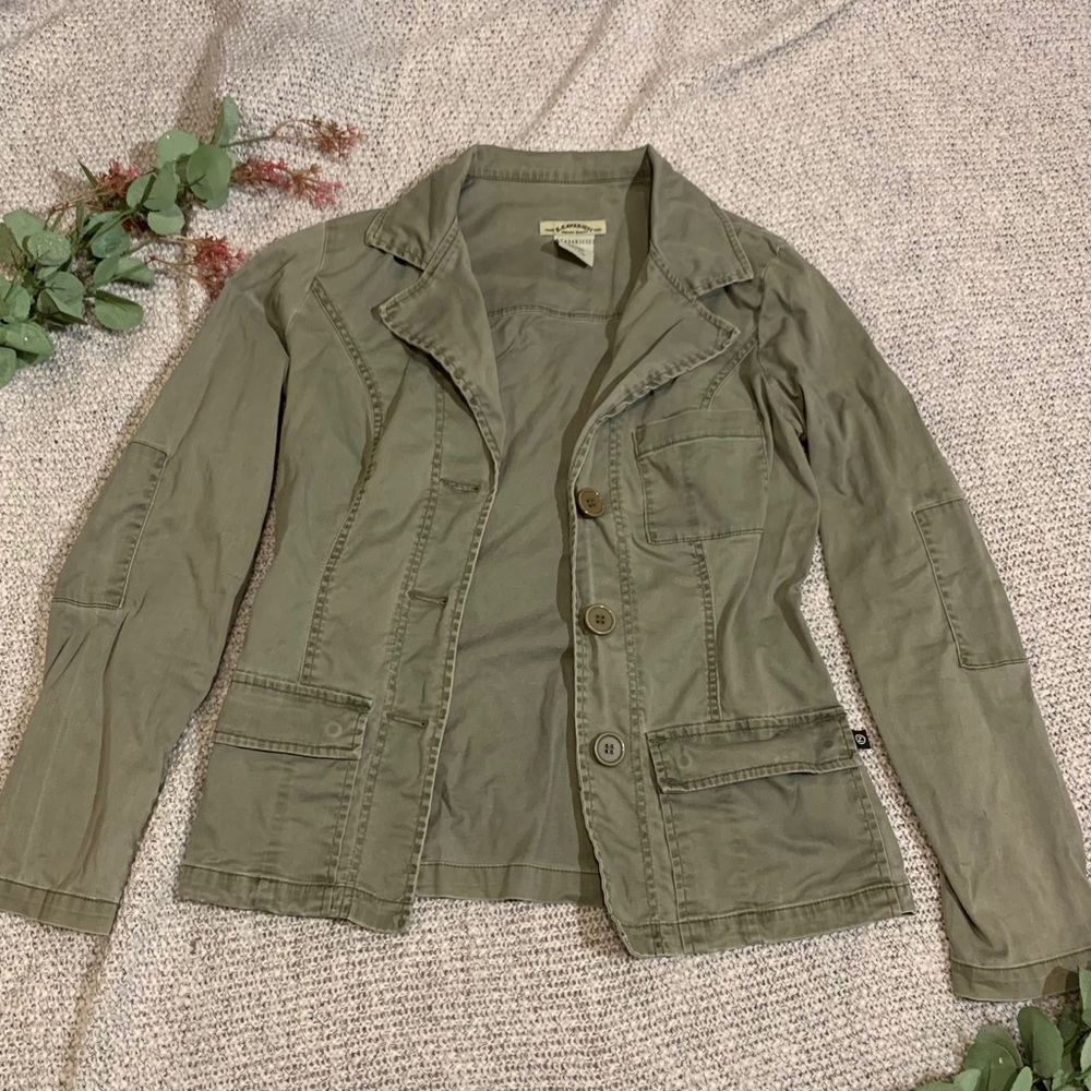 Z. Cavaricci Vintage Olive Green Utility Jacket